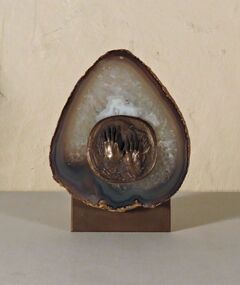 Onyx Plaque/Bronze Medallion, Untitled (Hands)