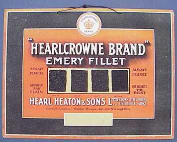 Advertising Sign, 'Hearlcrowne Brand' Emery Fillet
