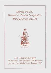 Annual Report, Geelong R.S.&S. Co. Ltd; 39th Annual Report, 1959