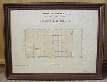 Architectural Plan, Wool Warehouse, Moorabool St, Geelong for Messrs C.J. Dennys & Co., Ground Floor No. 3