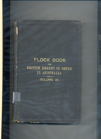 Book, Flock Book for British Breeds of Sheep in Australia, Volume 25, 1933