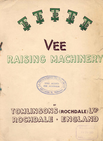 Booklet, Vee Raising Machinery