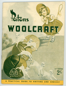 Book, Knitting, Patons and Baldwins, Patons Woolcraft 12th ed, c1950