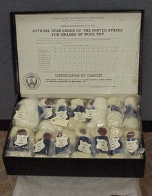 Sample, wool, Samples representative of the official standards of the United States for grades of wool top