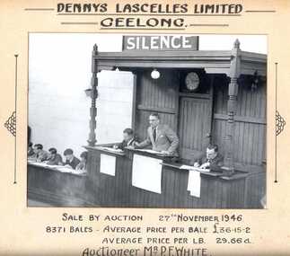 Photograph, Dennys Lascelles Limited Geelong - Sale by Auction, 27 November 1946