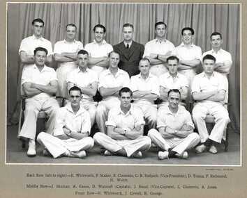 Photograph, Senior Matting Cricket Association 'B' Section, Season 1945-46; W.R. Redpath & Sons