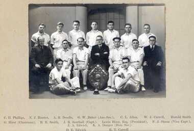Photograph, Excelsior Mills Cricket Team, Premiers Season 1942-43, B Section
