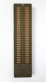 Functional object - Time Card Racks, Foster Valley Mill, International Business Machines Corporation, c.1960s