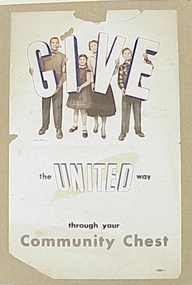Poster, Give the United Way through your Community Chest