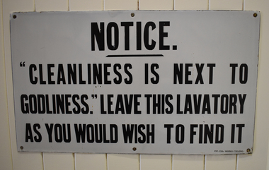 Sign - Notice, Victorian Enamelling Works