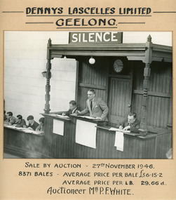Photograph, Dennys Lascelles Limited Geelong - Sale by Auction, 27 November 1946