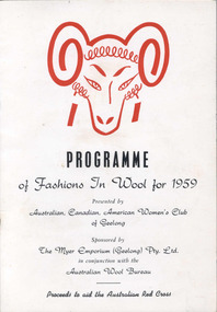 Program, Programme of Fashions in Wool for 1959