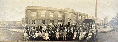 Photograph - Group Portrait of Staff, Valley Worsted Mills, Geelong