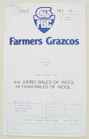 Catalogue, Sale No. 10 Farmers Grazcos