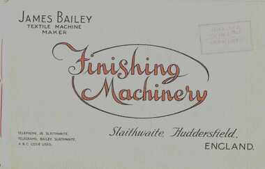 Book, Finishing Machinery