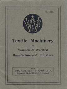 Book, Textile Machinery for Woollen and Worsted Manufacturers and Finishers