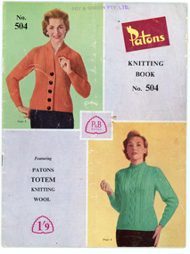 Book, Knitting, Patons Knitting Book no. 504