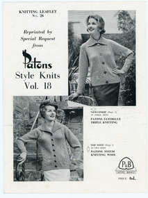 Book, Knitting, Patons Knitting Leaflet no. 26