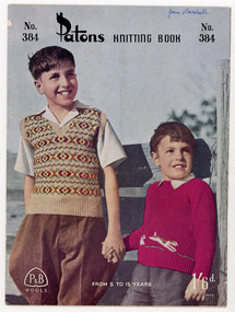 Book, Knitting, Patons Knitting Book no. 384