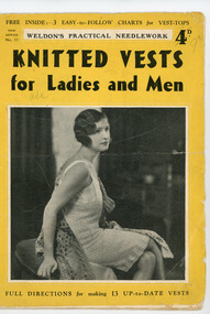Book, Knitting, Weldon's Practical Needlework no. 11: Knitted Vests for Ladies and Men