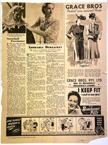 Magazine Clipping, Adorable Bedjacket, 23 March 1946