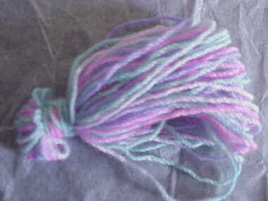 Sample, dyed wool