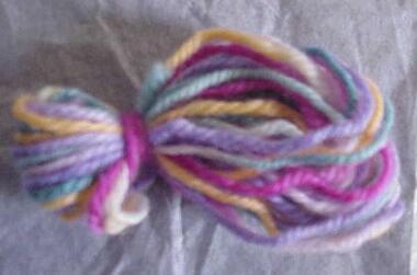 Sample, dyed wool