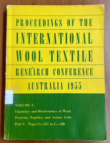 Book, Proceedings of the International Wool Textile Research Conference Australia 1955 vol. C, 1956