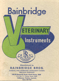 Book, Bainbridge Veterinary Instruments