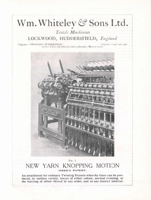 Booklet, New Yarn Knopping Motion (Hogg's Patent)