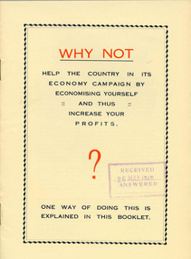 Booklet, Why Not...?