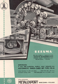 Pamphlet, Automatic Three-Card Set Type CR-34