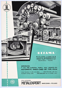 Booklet - Automatic Three-Card Set Type CR-34, Metalexport, 1950