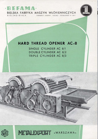 Pamphlet, Hard Thread Opener AC-8