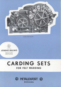Pamphlet, Carding Sets for Felt Wadding