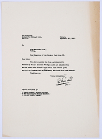 Letter - Reg: Erection of one Breakwater Card type IV, Dr Parmanand, 1957