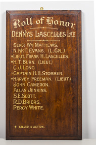 Honor Board, Roll of Honor - Dennys Lascelles Ltd