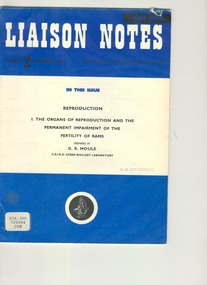Journal, Sheep Liaison Notes no. 2, Feb. 1959