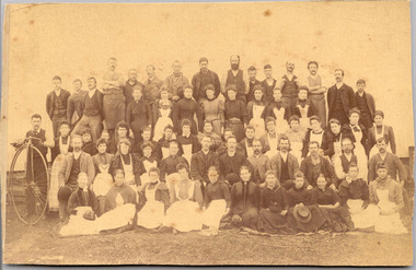 Photograph, [Staff of Geelong Woollen Mills 1880s]