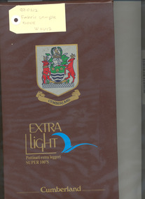 Book, Cloth Sample, Cumberland "extra light super 100's"