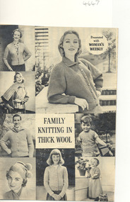 Book, Knitting, English Woman's Weekly booklet: Family Knitting in Thick Wool
