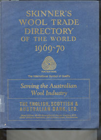 Book, Skinner's Wool Trade Directory of the World 1969-70