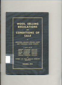 Book, Wool Selling Regulations and Conditions of Sale, Sept. 1953