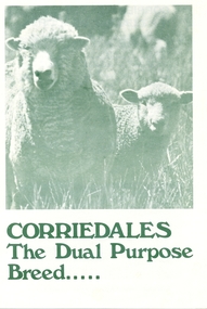 Pamphlet, Corriedales: the dual purpose breed