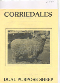 Pamphlet, Corriedales: dual purpose sheep