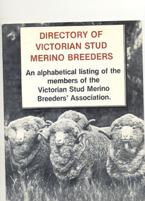 Booklet, Directory of Victorian Stud Merino Breeders