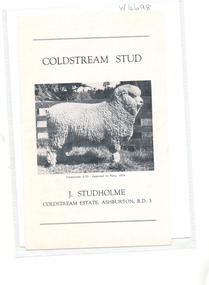 Pamphlet, Coldstream Stud