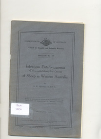 Book, Infectious entero-toxaemia (the so-called braxy-like disease) of sheep in Western Australia