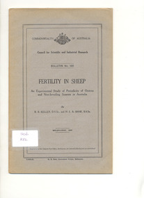 Book - Fertility in Sheep, Council for Scientific and Industrial Research, 1943