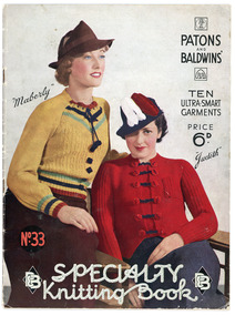 Book, Knitting, Patons and Baldwins' Specialty Knitting Book no. 33